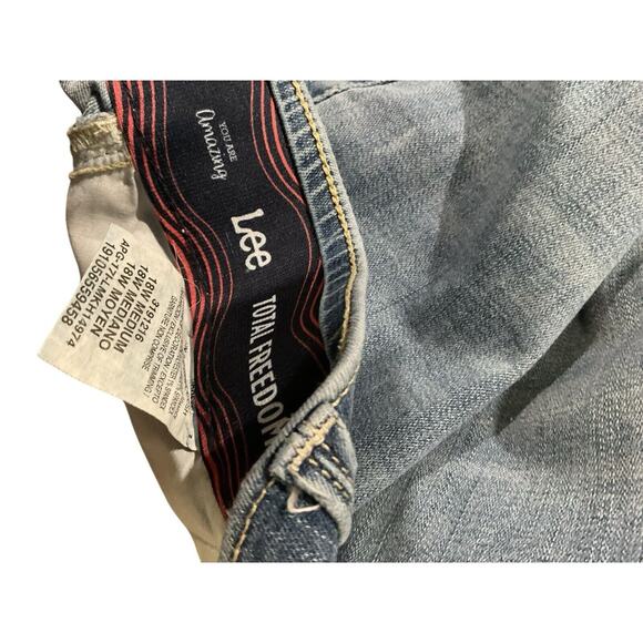 Lee Modern Series Jeans Women's Plus 16W Blue Total Freedom Straight Leg Stretch - Picture 5 of 7